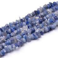 Chips stone kralen ± 5x8mm Blue Aventurine - Peacoat blue